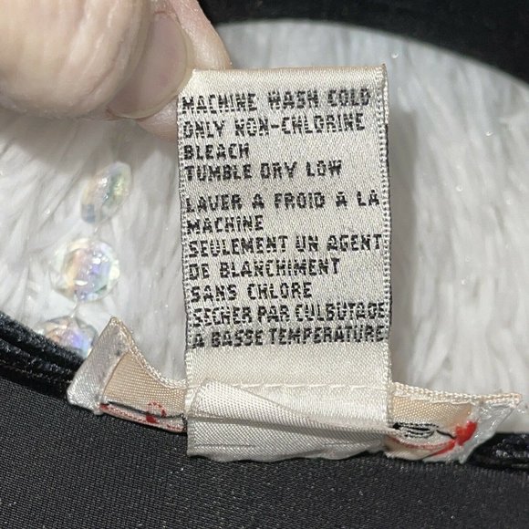 Talbots Velvet Midi Dress Size SMALL Black Empire Waist Short Sleeve Gorgeous - Picture 5 of 9